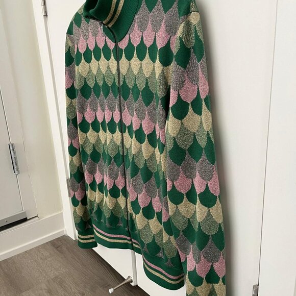 Men Gucci Green knit zip-up Jacket - Picture 3 of 5